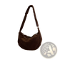 Corduroy Crossbody Shoulder Bag with Adjustable Strap