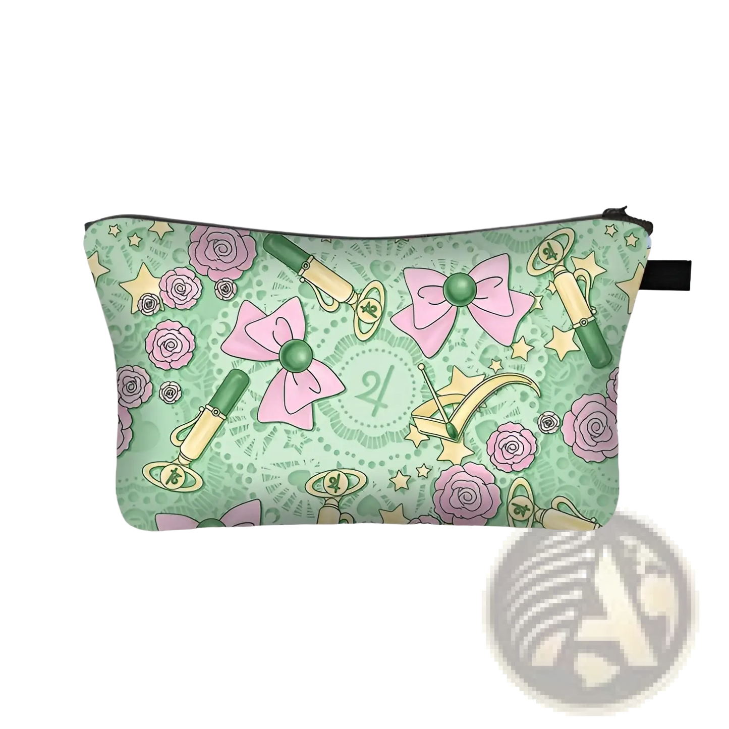 Cosmetic Bag Whimsical Bow and Lace Travel Clutch