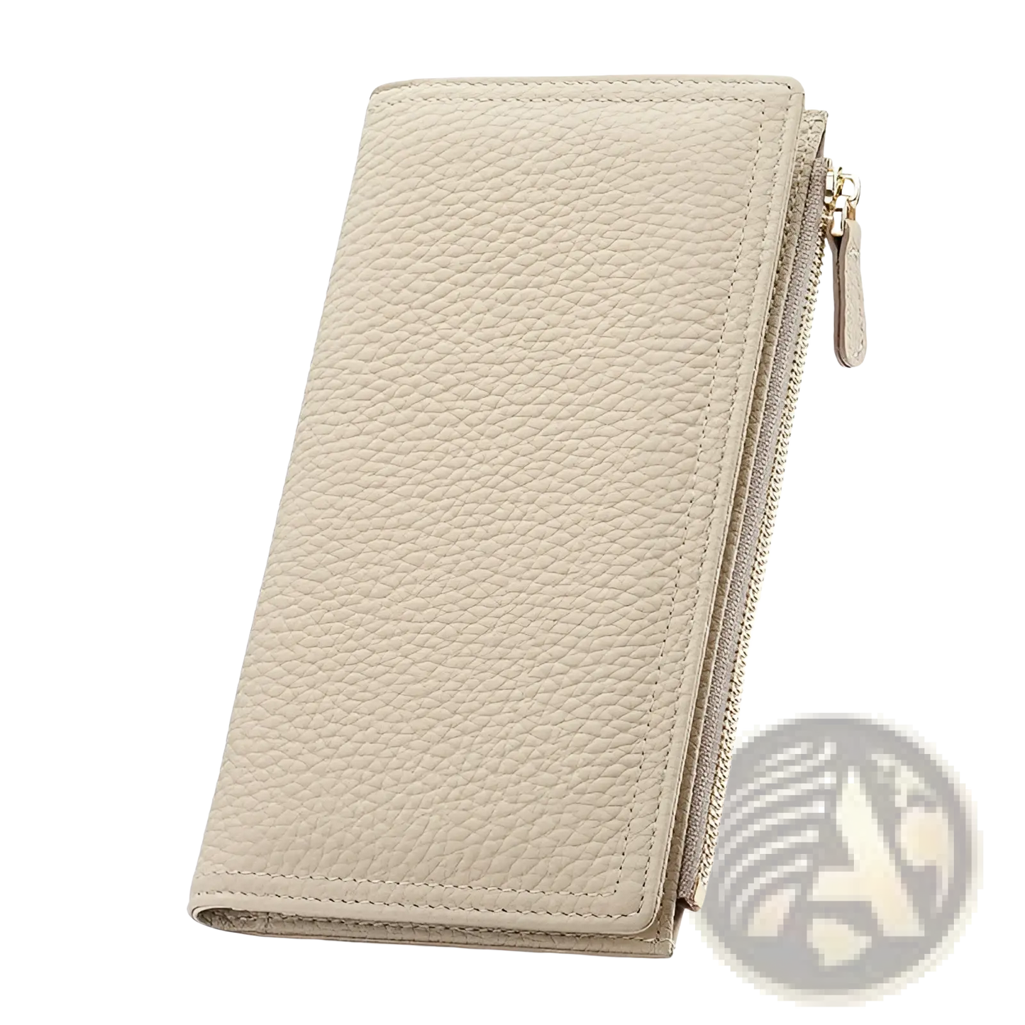 Cowhide Leather Anti Theft Rfid Long Zip Wallet