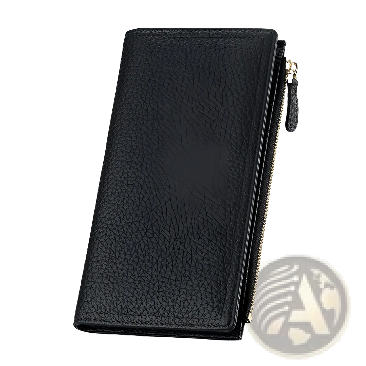 Cowhide Leather Anti Theft Rfid Long Zip Wallet