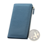 Cowhide Leather Anti Theft Rfid Long Zip Wallet