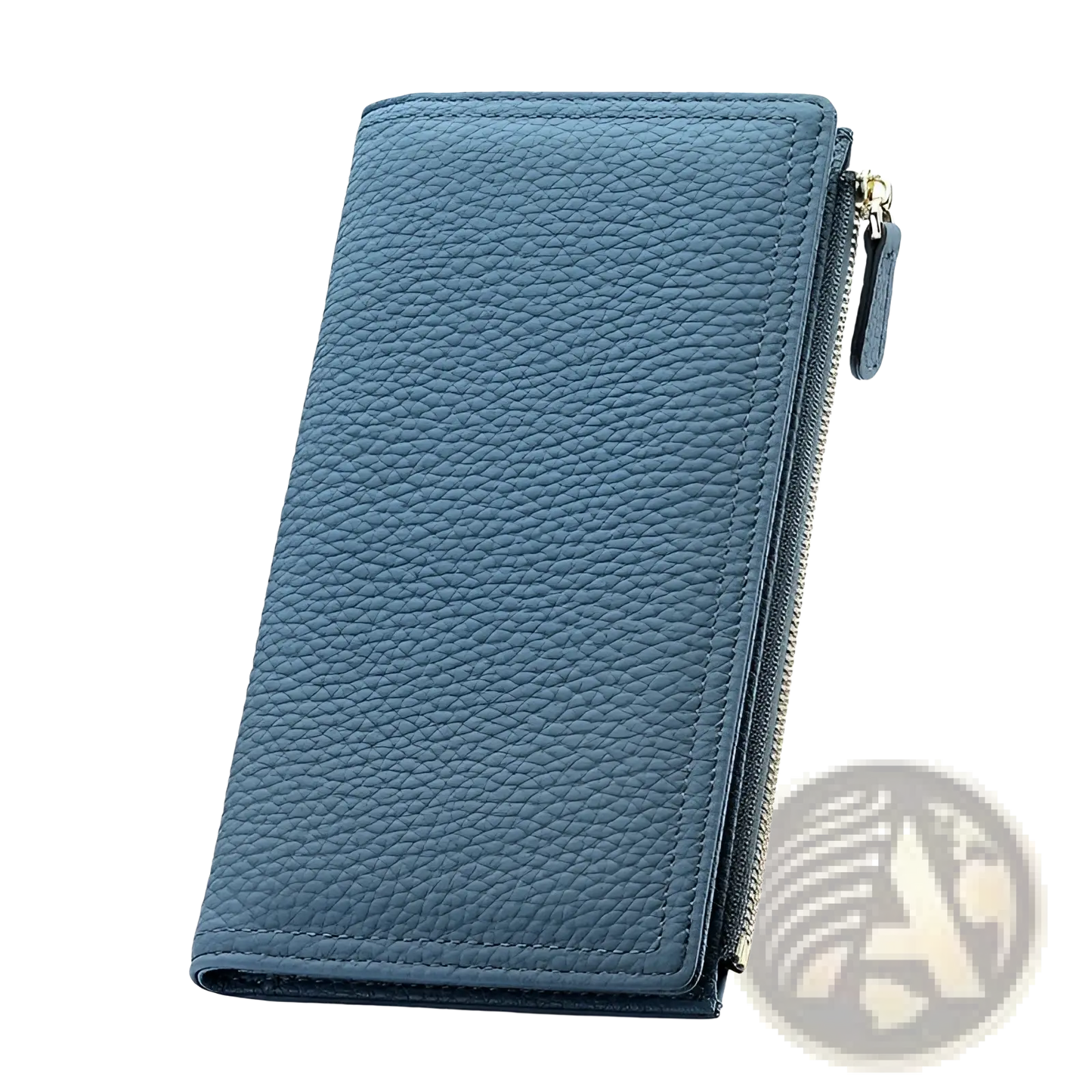 Cowhide Leather Anti Theft Rfid Long Zip Wallet