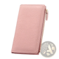 Cowhide Leather Anti Theft Rfid Long Zip Wallet