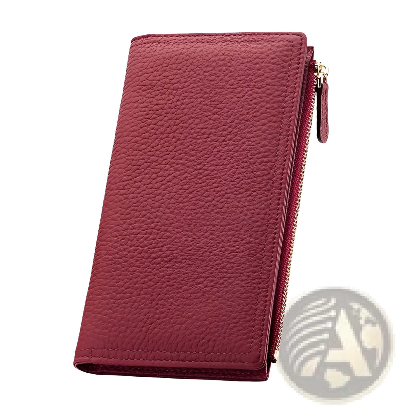 Cowhide Leather Anti Theft Rfid Long Zip Wallet
