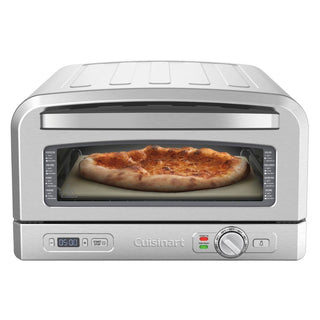 Forno de pizza interno Cuisinart – Asse pizzas de 30 cm em minutos – Forno de pizza portátil de bancada – Aço inoxidável - CPZ-120