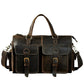 Vintage Crazy Horse Leather Satchel Bag with Brass Hardware