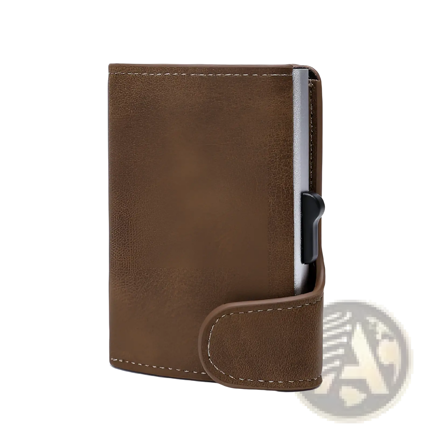 Crazy Horse Leather Metal Card Case Wallet