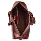 Burgundy Crazy Horse Leather Duffel Tote Bag