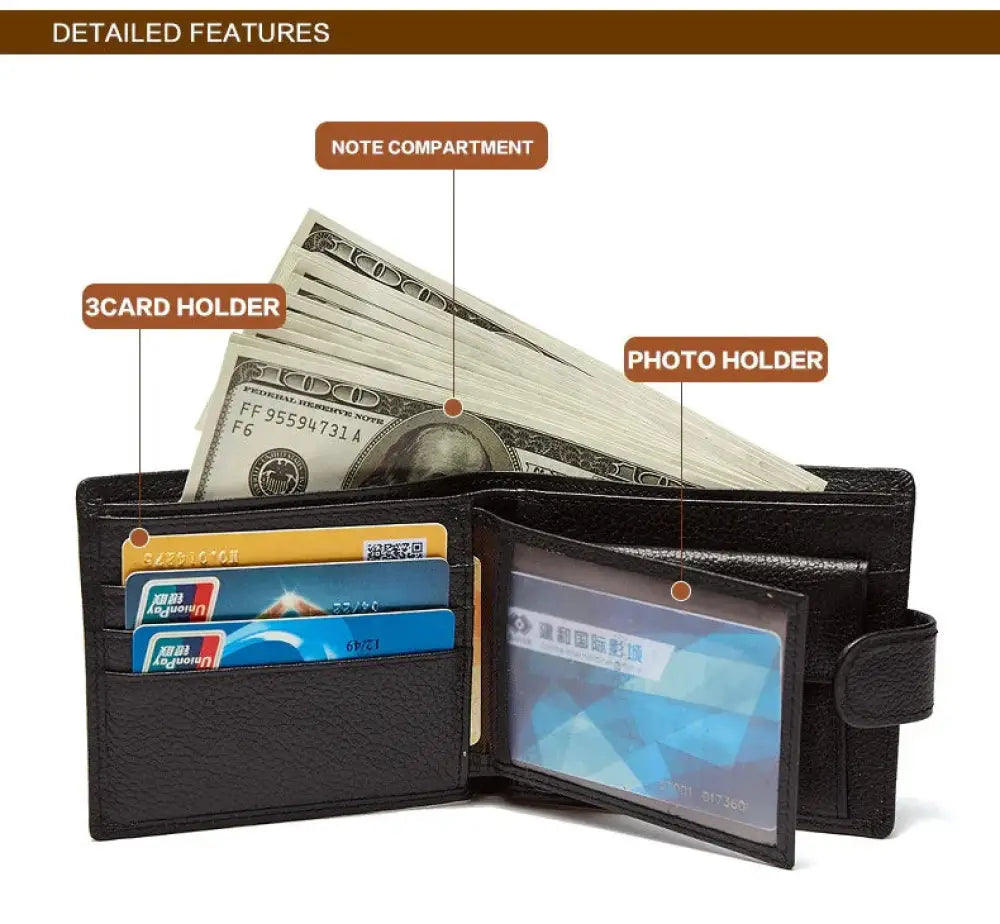 Vintage Crazy Horse Leather Multi Slot Wallet