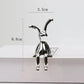 Minimalist Golden Long Eared Rabbit Figurine Decor