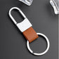 Premium Leather and Metal Carabiner Car Keychain