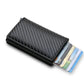 Smart Minimalist Rfid Carbon Fiber Card Holder Wallet