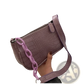 Croc Embossed Chain Shoulder Bag for Women