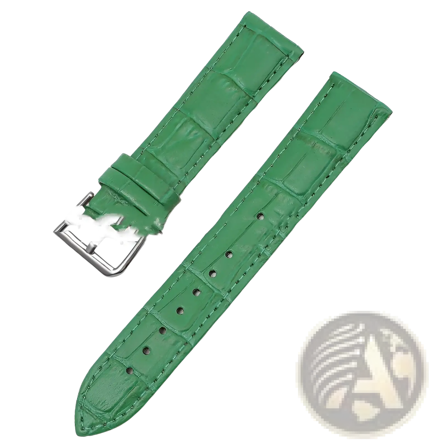 Crocodile Leather Watch Strap Set with Buckle