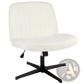 Cross Legged Office Chair Wide Swivel Armless Desk Chair