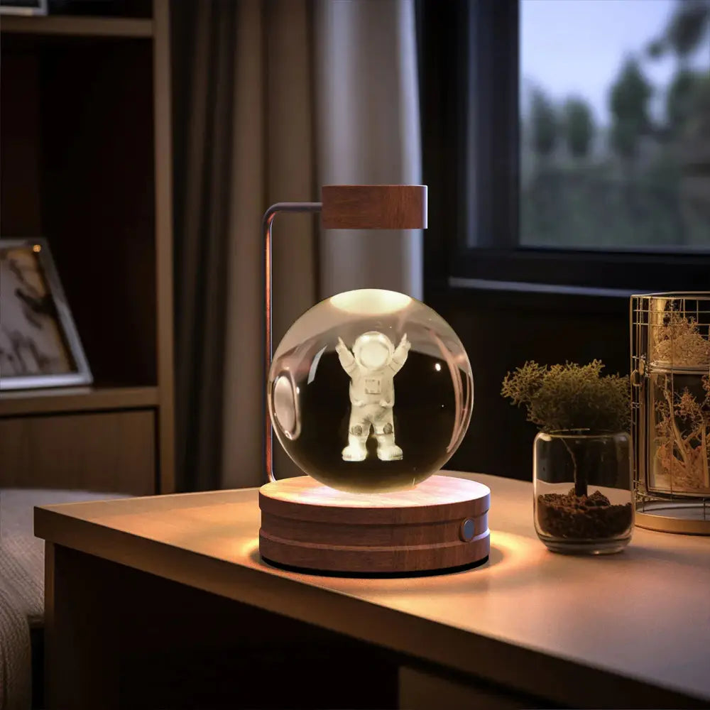 3d Crystal Ball Dinosaur Night Light Usb Bedside Lamp