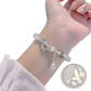 Crystal Butterfly Cat’s Eye Bead Bracelet
