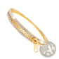 Crystal Interlocking Titanium Steel Zipper Bangle Bracelet