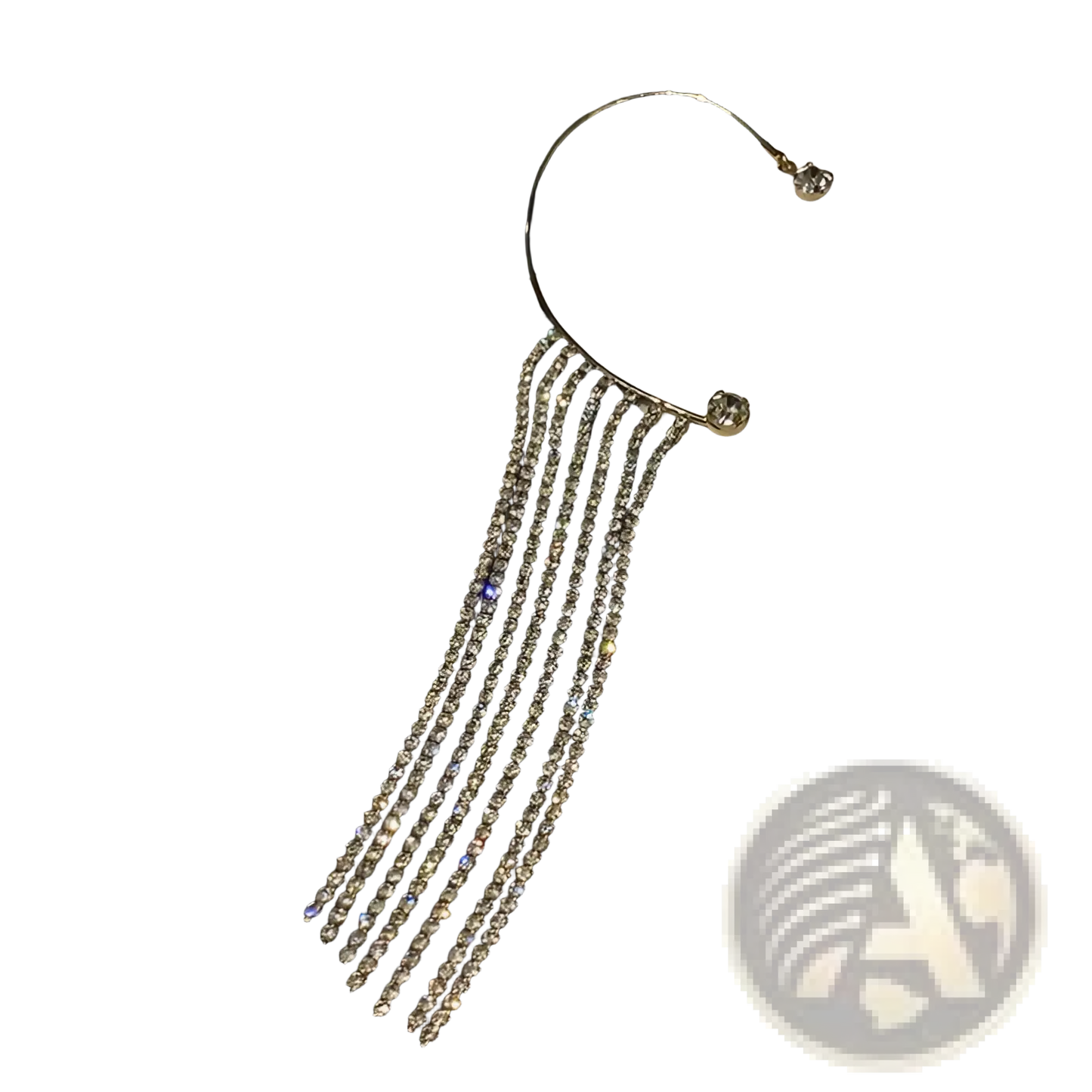 Crystal Tassel 14k Gold Plated Long Drop Earrings