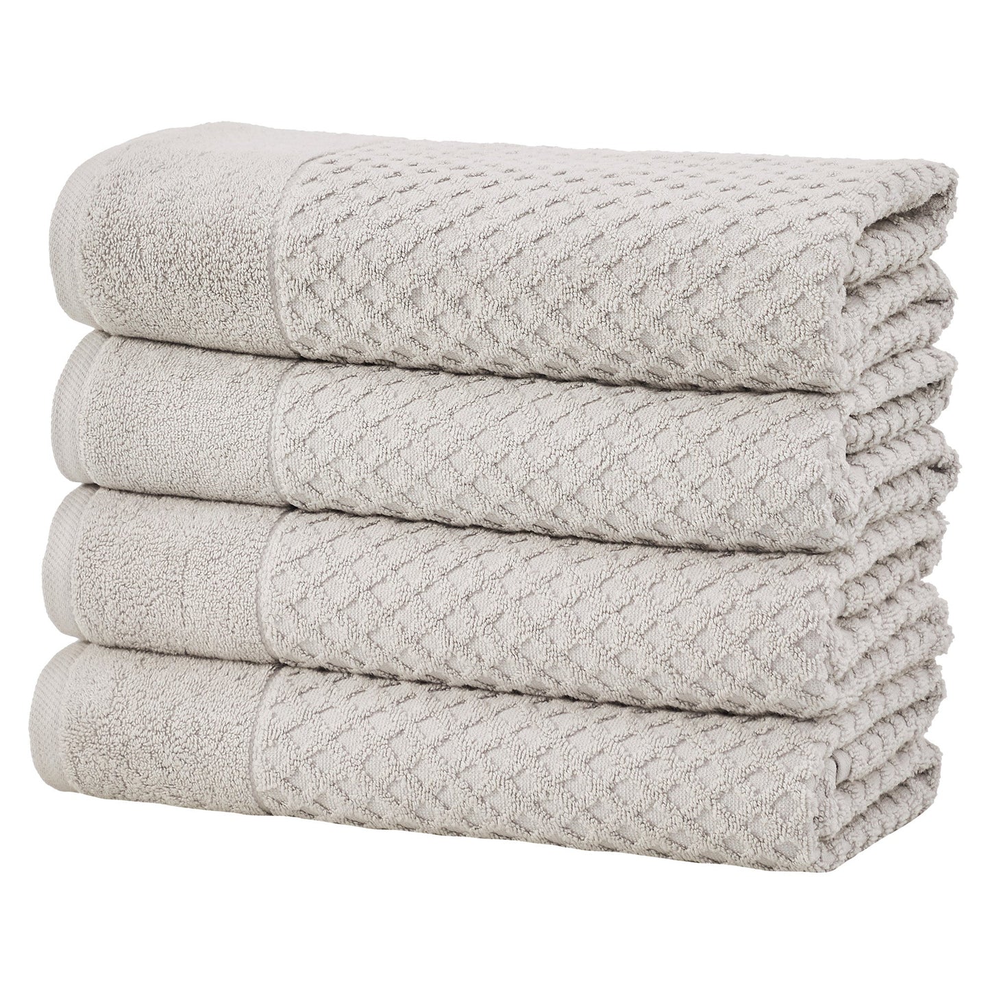 Cotton Diamond Waffle Weave Bath Towel Set - Grayson Collection