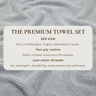 Cotton Textured Bath Towel Set - Acacia Collection