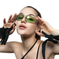 Cyberpunk Metallic Shield Sunglasses with Pc Lenses