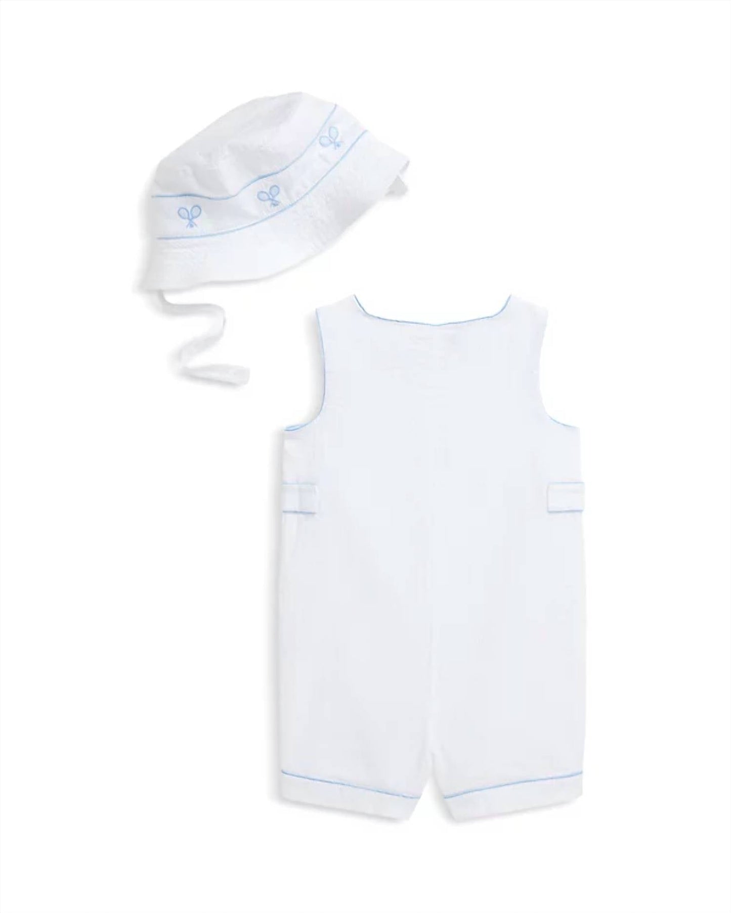 Polo Ralph Lauren - Baby Boys Tennis Seersucker Shortall & Hat Set