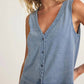 Z Supply - Solace V-neck Jersey Denim Tank
