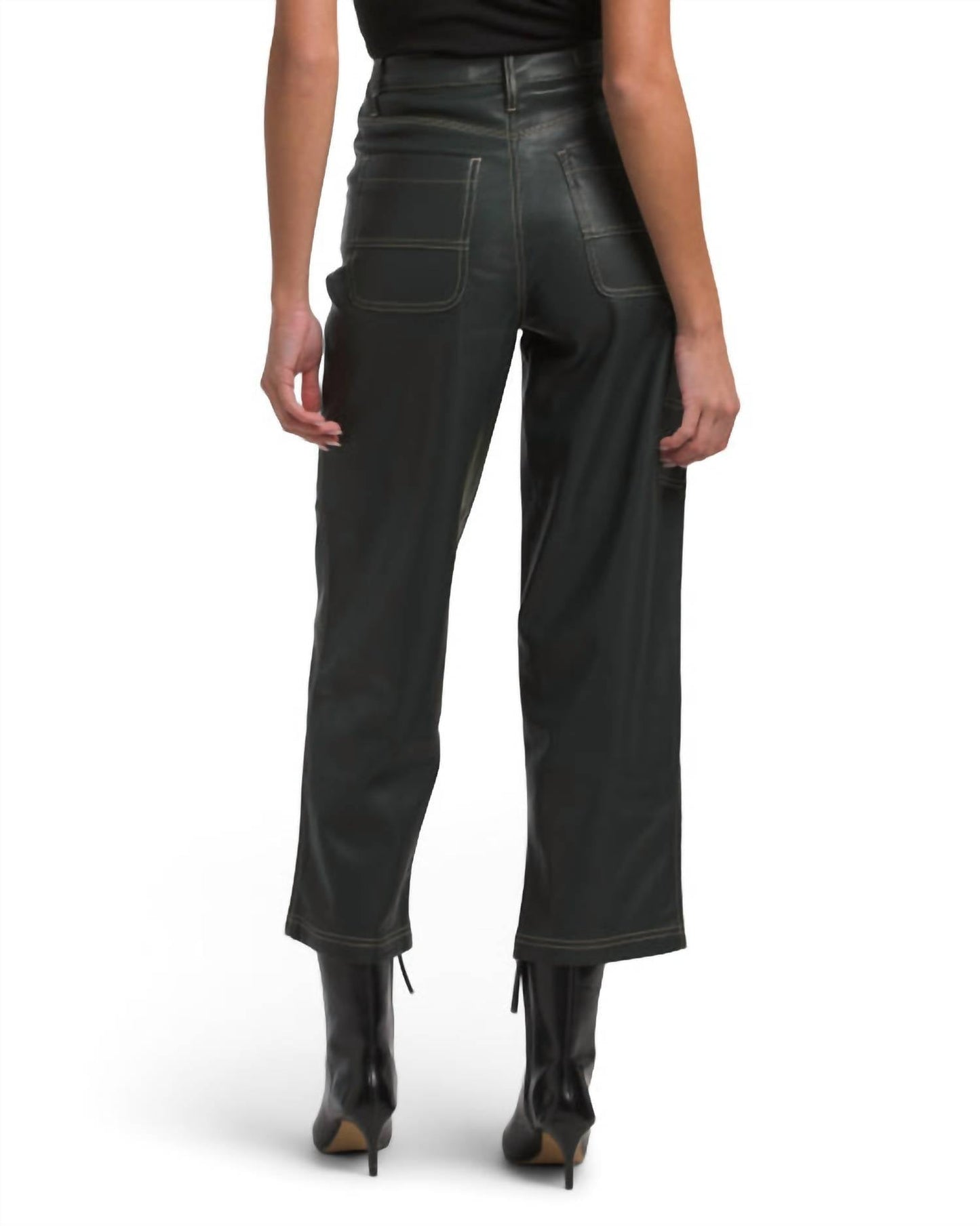 Blanknyc - Baxter Faux Leather Cropped Straight Leg Pants