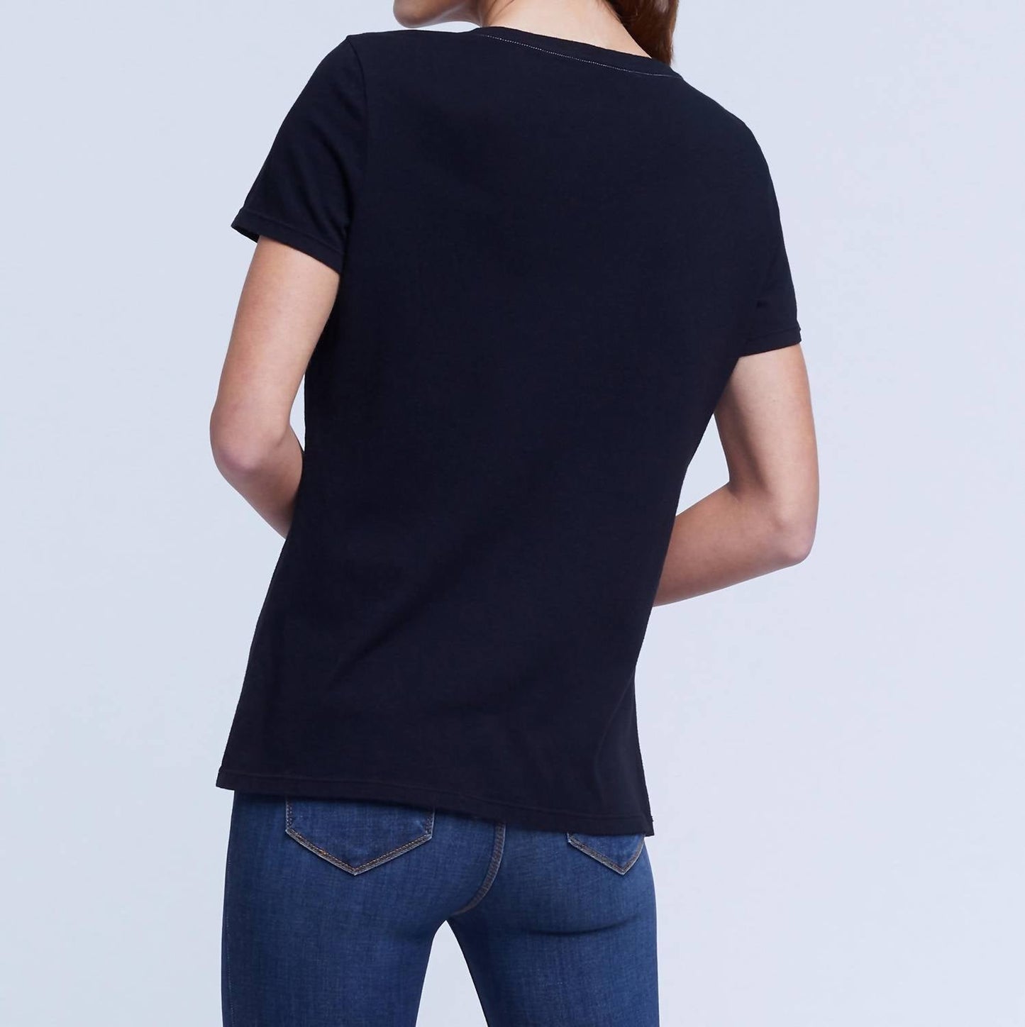 L'Agence - Daija Relaxed V-Neck Tee