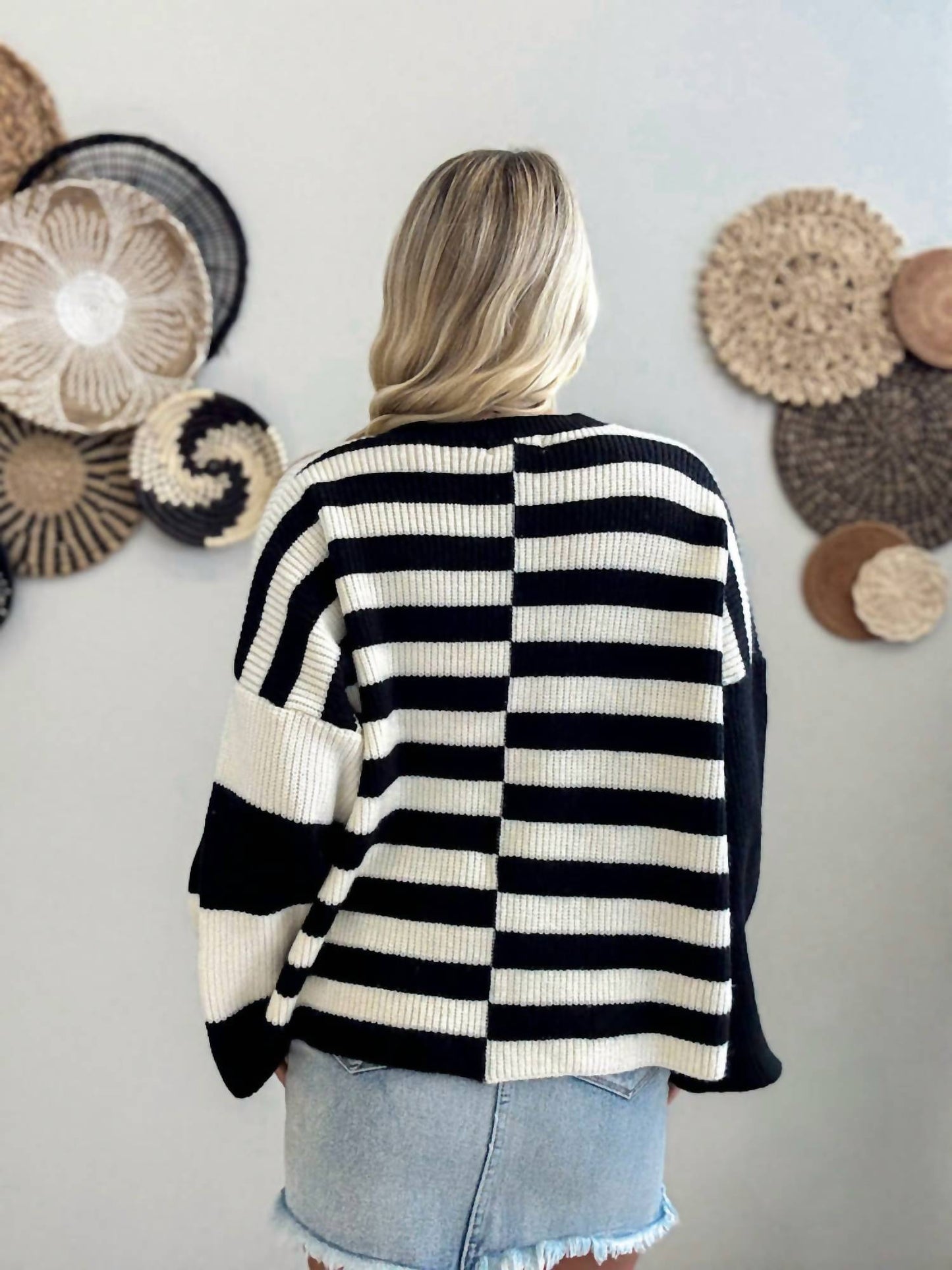 &Merci - Women's Checkmate Cozy Sweater