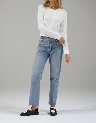 Lna - Camiseta canelada de manga comprida