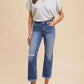 Anniewear - Distressed Straight Leg Jeans