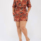 Karen T Design - Three Quarter Sleeve Patterned Romper