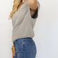 Elan - V-neck Crop Sweatshirt
