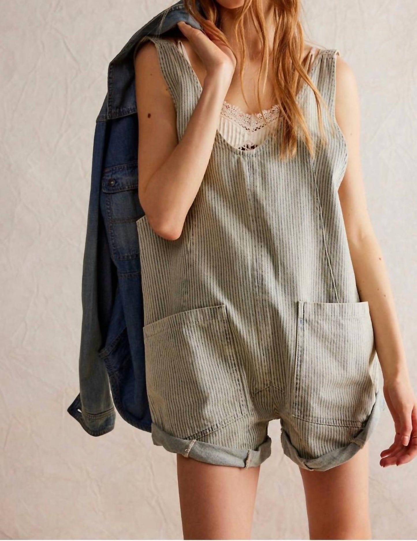 Free People - High Roller Denim Shortalls