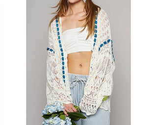 Pol - CARDIGAN COM ACABAMENTO DE CORDA