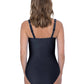 Profile By Gottex - D-Cup Scoop Neck Shirred Underwire One Piece Swimsuit