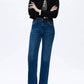 Bayeas - Lisa Mid Rise Wide Leg Jeans