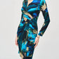 Joseph Ribkoff - Abstract Print Wrap Dress