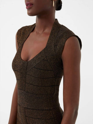 French Connection - Vestido Danni Crepe Manga Curta