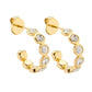 Allyanna Gifts - Women's Moissanite Bubble Open Hoop Post Earrings