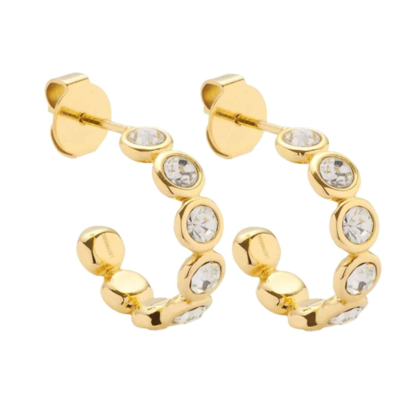 Allyanna Gifts - Women's Moissanite Bubble Open Hoop Post Earrings