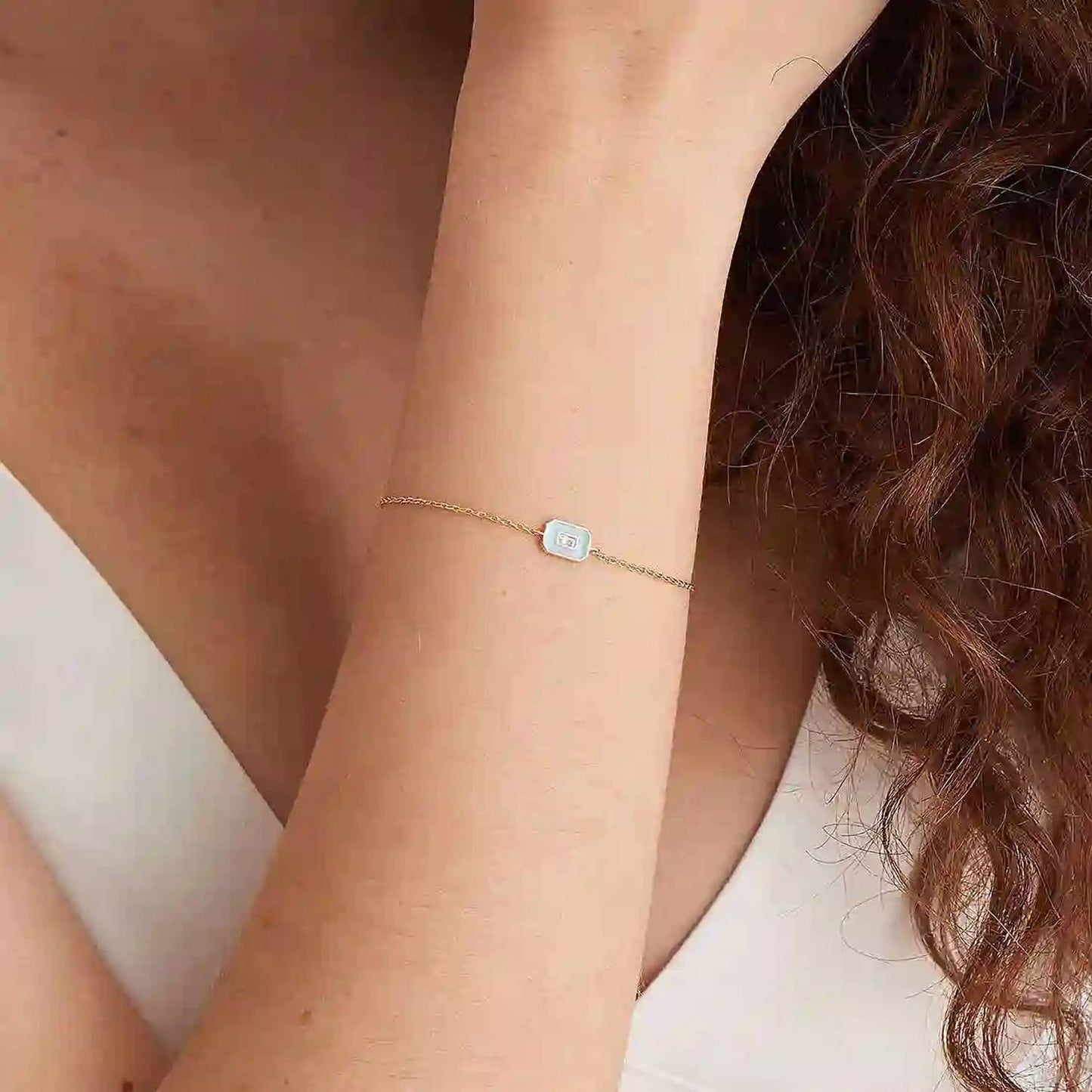 Ania Haie - Women's Powder Blue Enamel Bracelet