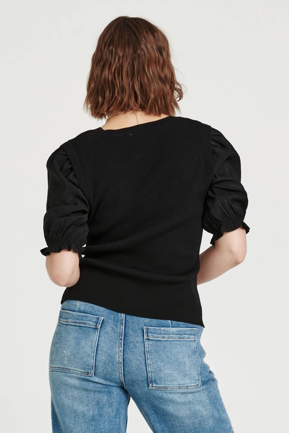 Another Love - Lenore Puffed Short Sleeves Top