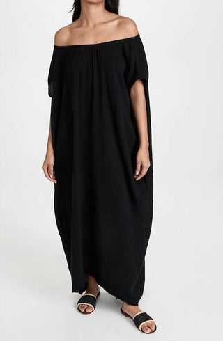 9Seed - Moonstone Gauze Off Shoulder Caftan