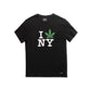 On This Day - Embroidered NY Loves Weed Short Sleeve Sweatshirt