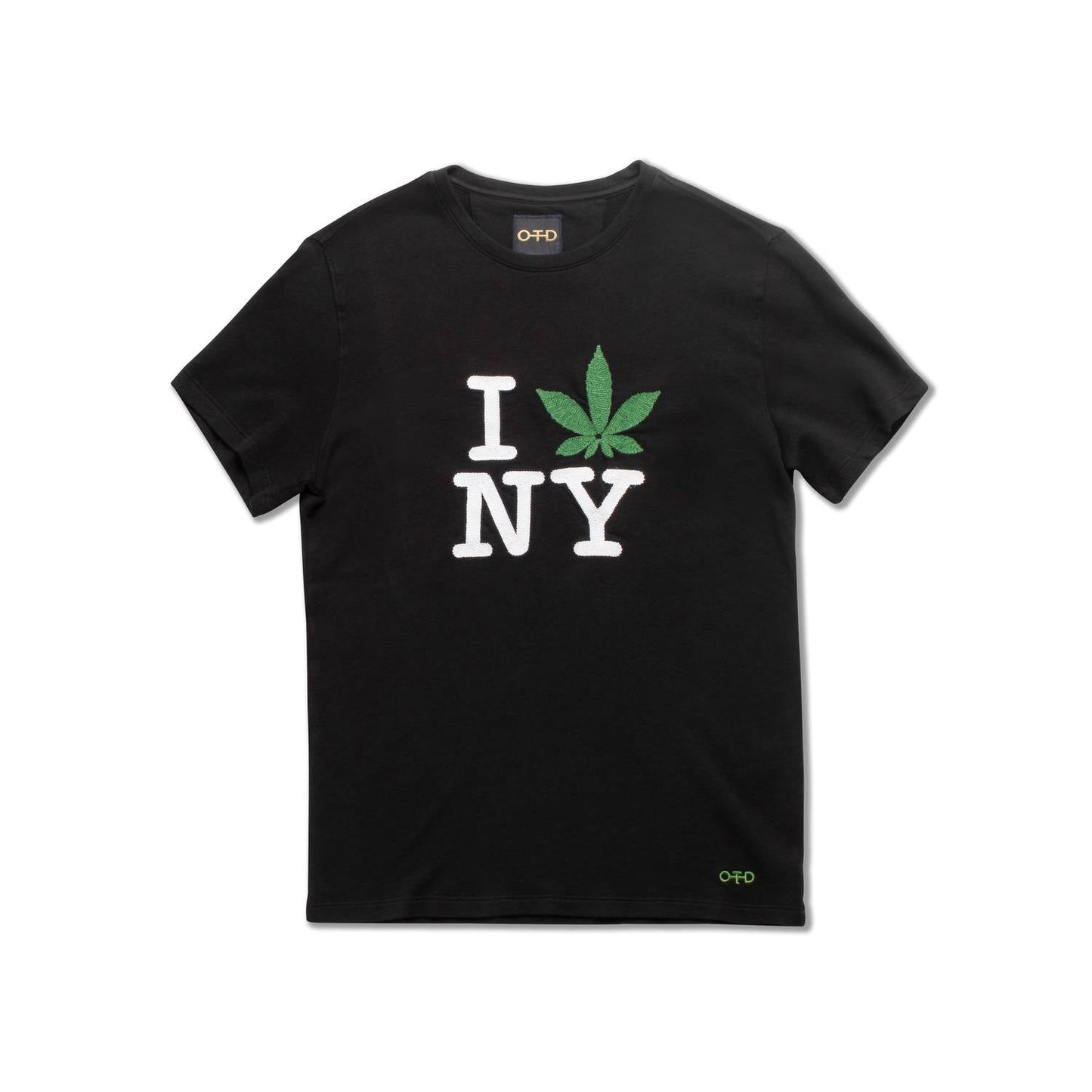 On This Day - Embroidered NY Loves Weed Short Sleeve Sweatshirt