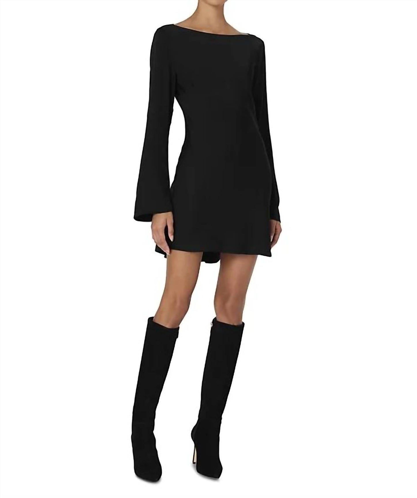 French Connection - Ennis Satin Bell Sleeve Mini Dress