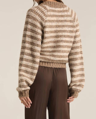 Z Supply - Cardigan Listrado Metálico Este